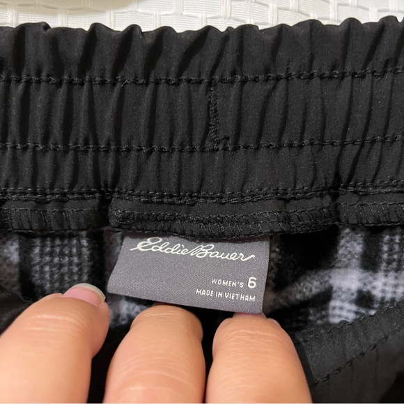 Eddie Bauer Fleece Lined Joggers Outdoor Winter Trail Drawstring Black Size 6 - Picture 7 of 14